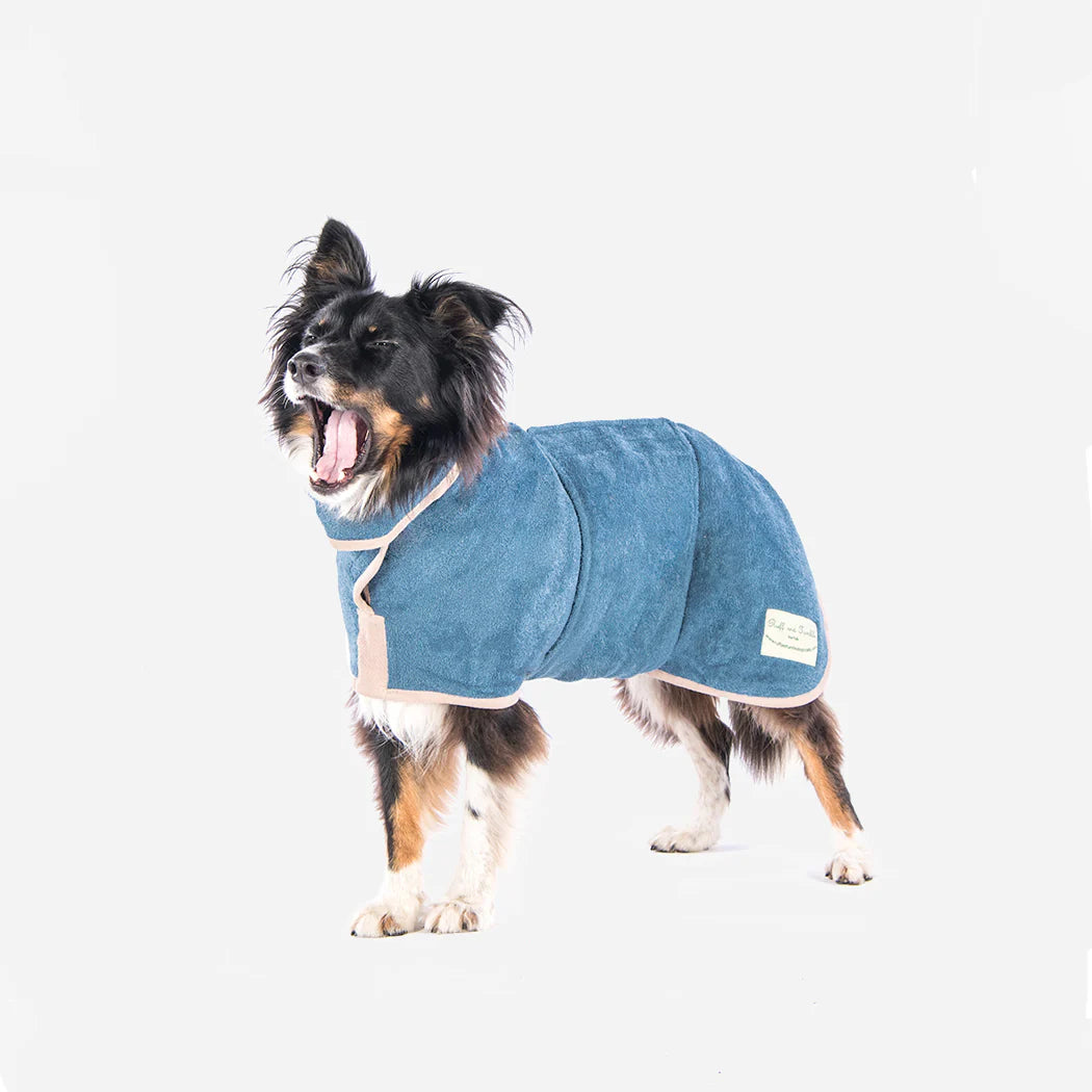 Dog drying coat Sandringham Blue